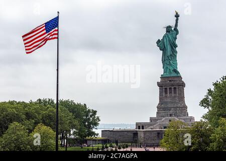 New York, NY, USA - 19 luglio 2019: Statua della libertà Foto Stock