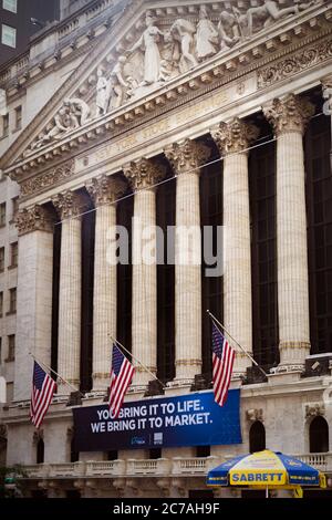 New York, NY, USA - 20 luglio 2019: Borsa di New York Foto Stock