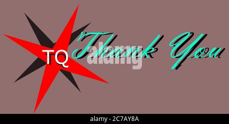 Grazie conversazione quotidiana voce frase presentata con logo stile, testo colorato vettore astratto. Illustrazione Vettoriale