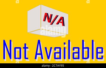 Non disponibile conversazione quotidiana voce frase presentata con logo stile, testo colorato vettore astratto. Illustrazione Vettoriale