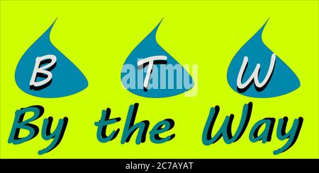 A proposito conversazione quotidiana voce frase presentata con stile logo, testo colorato vettore astratto. Illustrazione Vettoriale