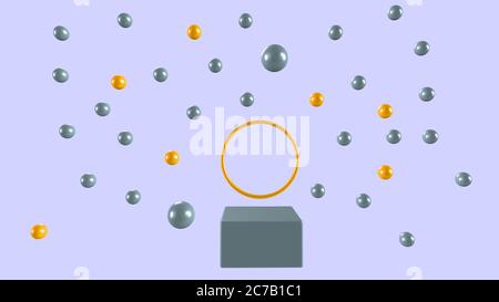 immagine di rendering 3d di colori isolati su sfondo bianco. Tema astratto per i disegni alla moda Foto Stock