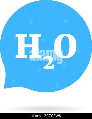 bolla del parlato come il logo dell'acqua h2o Illustrazione Vettoriale