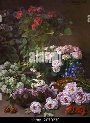 Spring Flowers, Claude Monet, 1864, Cleveland Museum of Art, Ohio, USA, North America Foto Stock