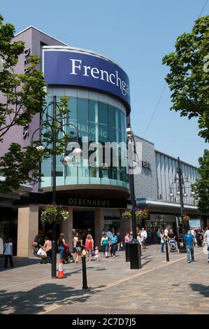 Ingresso al centro commerciale Frenchgate nel centro di Doncaster, Yorkshire, Inghilterra. Foto Stock