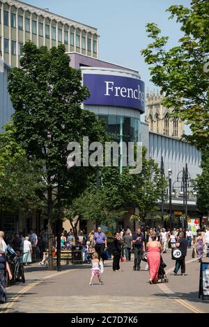 Ingresso al centro commerciale Frenchgate nel centro di Doncaster, Yorkshire, Inghilterra. Foto Stock