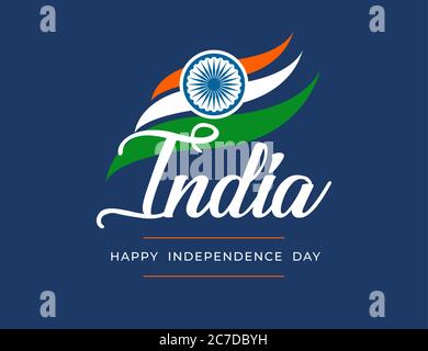 Felice Giorno Di Indipendenza India, illustrazione vettoriale, flyer design per il quindicesimo agosto. Illustrazione Vettoriale