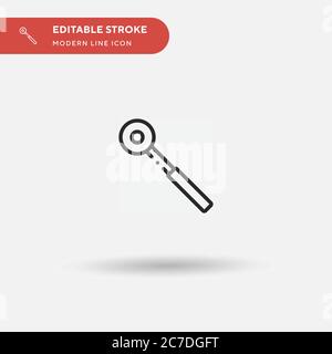 Icona vettore semplice martello reflex. Modello di disegno simbolo illustrazione per elemento UI mobile Web. Pittogramma moderno a colori perfetto su tratto modificabile. Re Illustrazione Vettoriale