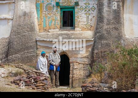 Medhane Alem Adi Kueso, chiesa ortodossa scavata nella roccia vicino a Wukro, zona di Misraqawi, regione del Tigray, Etiopia, Africa Foto Stock