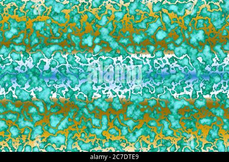 Sfondo astratto, marmo blu, finta trama in pietra, vernice liquida, oro foglia e glitter decorazione, dipinta artificiale superficie marmorizzata, moda marbling Foto Stock