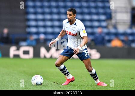 7 marzo 2020, Deepdale, Preston, Inghilterra; Sky Bet Championship, Preston North End contro Queens Park Rangers : Scott Sinclair (31) di Preston North End in azione Foto Stock