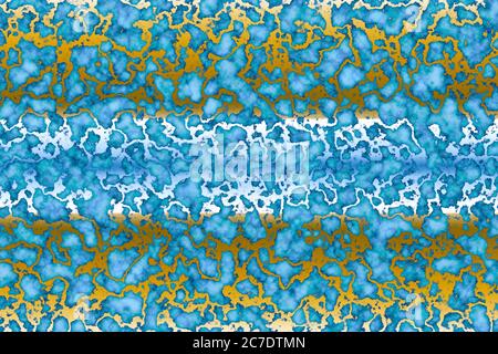 marmo blu e giallo sfondo astratto Foto Stock