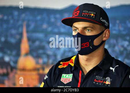 Hungaroring, Budapest, Ungheria. 16 luglio 2020. Gran Premio di Ungheria di F1, arrivo piloti e giornata di ispezione in pista; 33 Max Verstappen NLD, Aston Martin Red Bull Racing Credit: Action Plus Sports/Alamy Live News Foto Stock