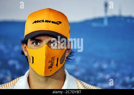 Hungaroring, Budapest, Ungheria. 16 luglio 2020. Gran Premio di Ungheria di F1, arrivo piloti e giornata di ispezione in pista; 55 CarlSainz ESP, McLaren F1 Team Credit: Action Plus Sports/Alamy Live News Foto Stock