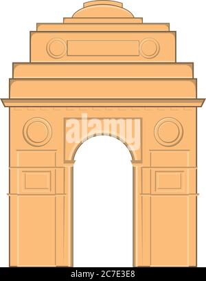 Immagine gate India. Architettura indiana - illustrazione vettoriale Illustrazione Vettoriale