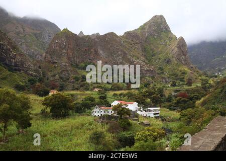 Scenic vale de Paul sull'isola di Santo Antao, Capo Verde Foto Stock