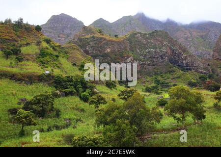 Scenic vale de Paul sull'isola di Santo Antao, Capo Verde Foto Stock