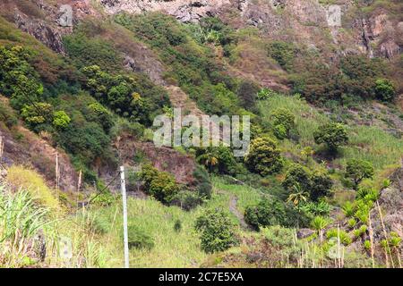 Scenic vale de Paul sull'isola di Santo Antao, Capo Verde Foto Stock