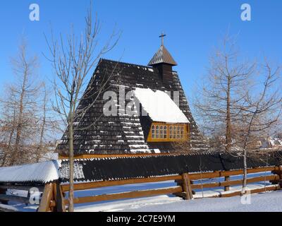 Chiesa di legno, Gubałówka, Zakopane, Provincia della Polonia minore, Polonia, Europa Foto Stock