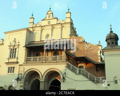 Kraków Cloth Hall, Sukiennice, Kraków, Krakkó, Provincia della Polonia minore, Polonia, Europa, Sito Patrimonio dell'Umanità dell'UNESCO Foto Stock