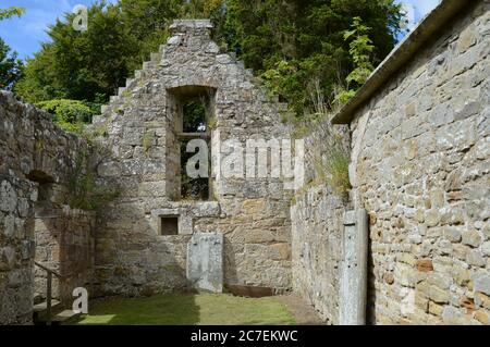 Chiesa di prima post-riforma conosciuta come il Kirk di Auld di Kemback, costruito nel 1582, ampliato nel 1760 Foto Stock