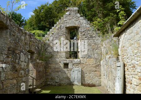 Chiesa di prima post-riforma conosciuta come il Kirk di Auld di Kemback, costruito nel 1582, ampliato nel 1760 Foto Stock