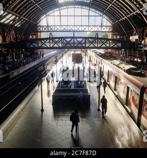 Foto ad alta angolazione della stazione ferroviaria Luz catturata a San Paolo, Brasile Foto Stock