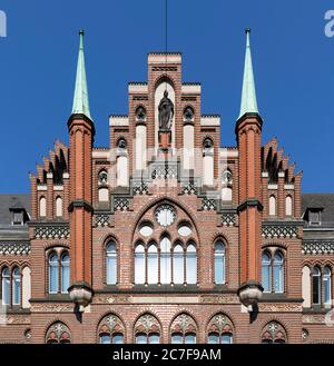 Gable, ex palazzo di corte, Lubecca, Schleswig-Holstein, Germania Foto Stock