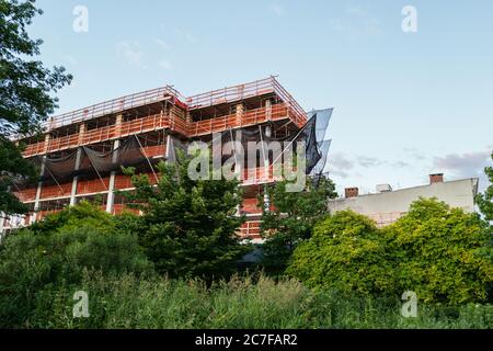 BROOKLYN, NY, USA - Transmitter Park. La vita quotidiana tra la pandemia e la recessione a Greenpoint & Williamsburg, Brooklyn nel 2020. Foto Stock