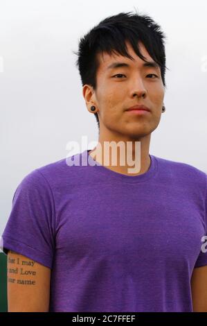 Kenny Choi di Daphne ama il ritratto del backstage di Derby al bamboozle a sinistra all'anfiteatro Verizon Wireless di Irvine. Credito: Jared Milgrim/l'accesso fotografico Foto Stock