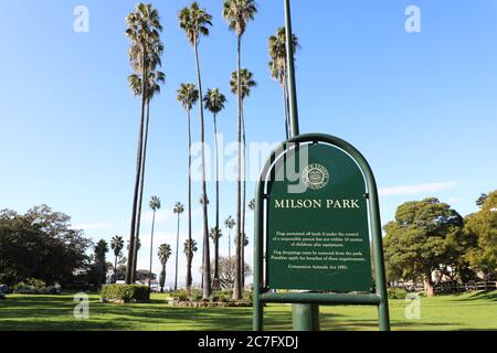 Milson Park, McDougall St, Kirribilli NSW 2061, Australia. Foto Stock