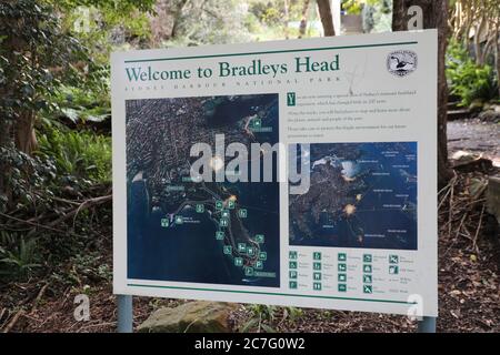 Sydney Harbour National Park, Bondi a Manly Walk, Bradleys Head, Mosman, Sydney, NSW, Australia Foto Stock