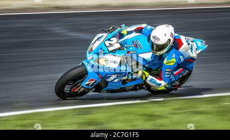 Oschersleben, Germania, 09 giugno 2019: BMW S1000RR da MERCURY RACING gareggia al Campionato del mondo FIM Endurance Foto Stock