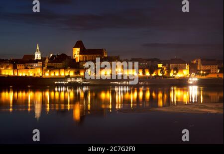 Vista di Torun. Polonia Foto Stock