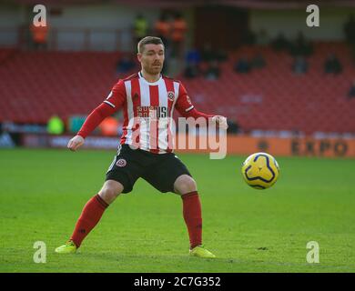 9th Febbraio 2020, Bramall Lane, Sheffield, Inghilterra; Premier League, Sheffield United Contro Bournemouth : John Fleck (4) Di Sheffield United Foto Stock