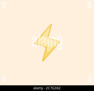 Illustrazione isolata con vettore di fulmini icona di fulmine Illustrazione Vettoriale