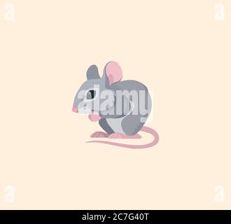 Illustrazione isolata del vettore di ratto. Icona Rat Illustrazione Vettoriale