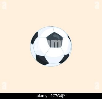Icona di vettore isolato della palla di calcio. Illustrazione della palla da calcio Illustrazione Vettoriale