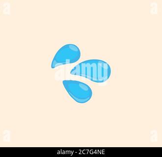 Illustrazione isolata del vettore emoji delle goccioline di sudore. Icona gocce di sudore Illustrazione Vettoriale