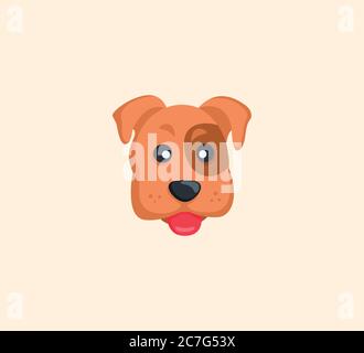 Illustrazione isolata del vettore della faccia del cane. Icona Dog Illustrazione Vettoriale