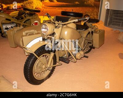 BMW R75 - 1940 con sidecar. Il museo reale dell'automobile Foto Stock