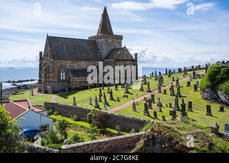 St Monans Chiesa Parrocchiale di St Monans in East Neuk di Fife, Scozia, Regno Unito Foto Stock