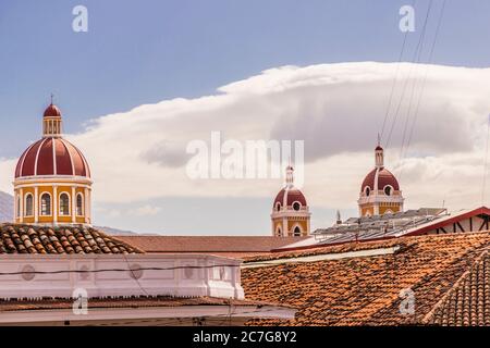 Una scena tipica a Granada in Nicaragua Foto Stock