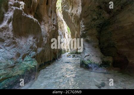 Il sentiero escursionistico Rio Chillar. Nerja, Malaga, Spagna. Foto Stock