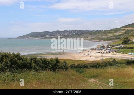 Charmouth Beach, vicino a Lyme Regis, Dorset, Inghilterra, Gran Bretagna, Regno Unito, Regno Unito, Europa Foto Stock