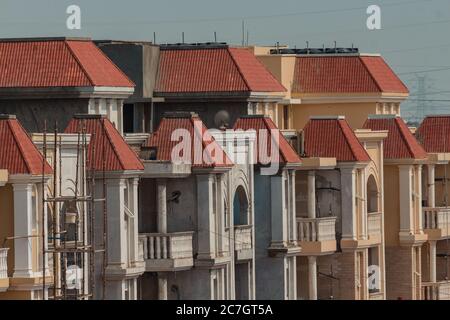 Basso edificio residenziale in costruzione Foto Stock