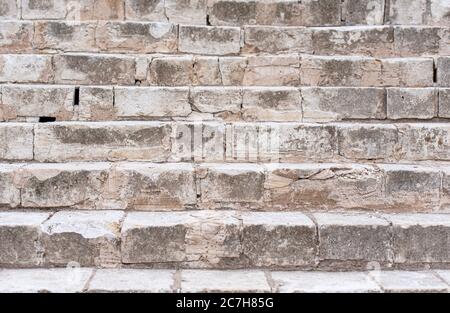Rovine di una vecchia scala di pietra Foto Stock