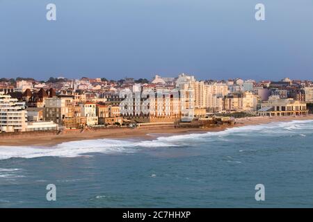 Hotel du Palais e Casino, Grand Plage, Biarritz Foto Stock