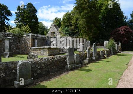 L'Auld Kirk di Kemback, costruito nel 1582, ampliato nel 1760 Foto Stock