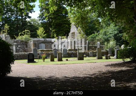 L'Auld Kirk di Kemback, costruito nel 1582, ampliato nel 1760 Foto Stock